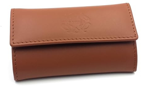 franartPiel - Portallaves de cuero, estuche organizador de 6 llaves refuerzo interior piel hecho en Piel Ubrique - Alta Calidad (Camel)