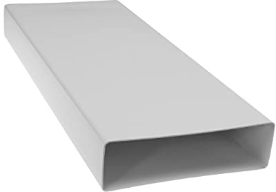 Vent Systems 204 x 60mm 0.5m Lang Flachkanal Rechteckiger Rohrverbinder für die Rohrverbindung, Abluftkanal oder Zuluftkanal. Lüftungssystem, Heizen, Kühlen. 204 x 60 mm - 50 cm