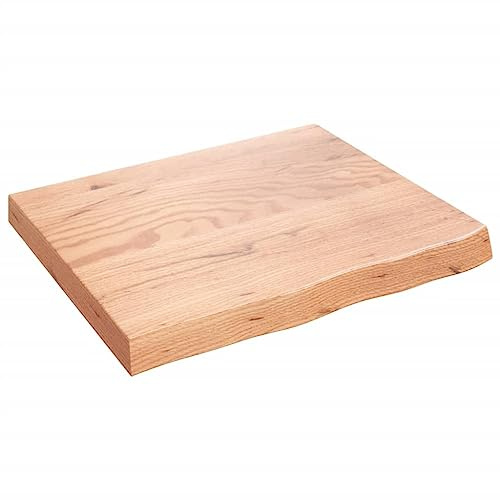 vidaXL Waschtischplatte Hellbraun 60x50x(2-6) cm Massivholz Behandelt