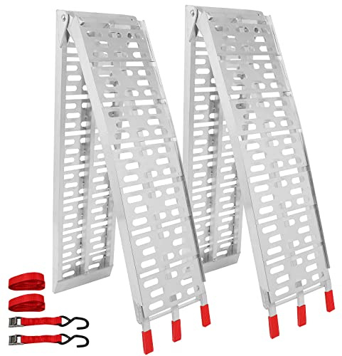 OCPTY 89 x 11(LxW),Holds up to 1500 Pounds Aluminum Plate Top Ramp for bicycles, motorcycles, off-road vehicles, load trucks, ATVs, UTV, and trailers, etc.
