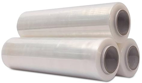 LEDSone Paletten-Stretchfolie, extra lange Rolle, Standardkern, dicke Schrumpffolie, Frischhaltefolie, Kunststofffolie, Verpackung (15.8in Wide x 820ft Long(Transparent – 1 Stück)