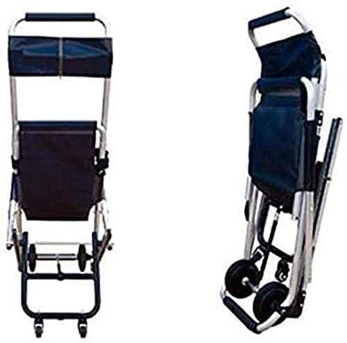 SIBEG Tragbarer zusammenklappbarer Treppenbahre-Treppenlift-Stuhl, Evakuierung des Krankenwagen-Feuerwehrmanns mit Schnellverschlussschnallen für Senioren,