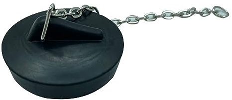 Bouchon de baignoire en caoutchouc flexible avec chaîne Bouchon de lavabo de salle de bain fiable Bouchon de lavabo Facile à utiliser pour les cuisines et les lavabos de salle de bain Bouchon d'évier
