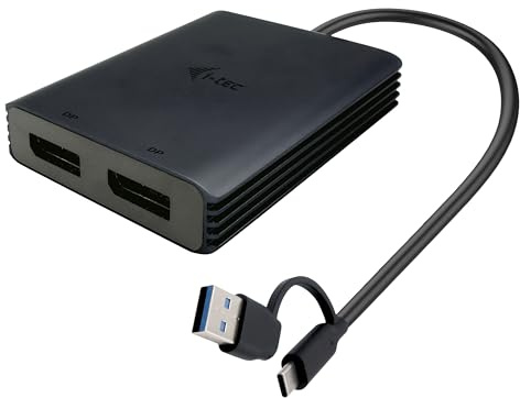 i-Tec USB-A/USB-C Dual 4K/60Hz DisplayPort Video Adapter
