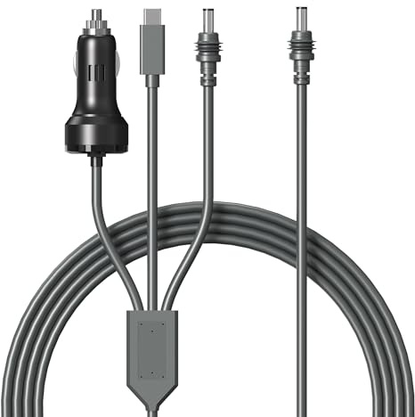 Hugener Câble 3 en 1 pour Starlink Mini - 3 m USB C/Chargeur de Voiture/Câble de Rechange DC vers DC - Rallonge Étanche pour Accessoires Power