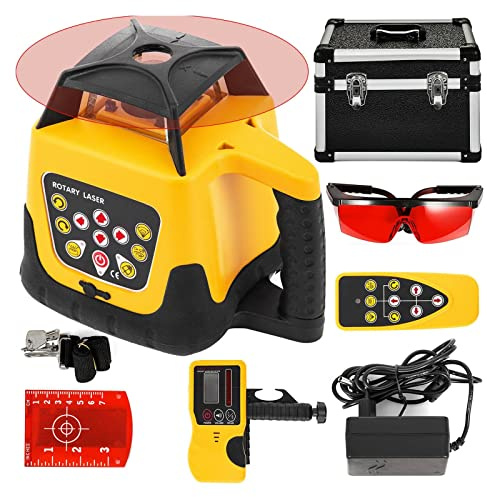Rotary Laser Level Self-Leveling Red Beam - Vertical Horizontal Cross Line Automatic Laser Level for Construction and Home Improvement