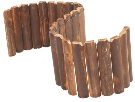 Gogogmee Bordure pour Jardin Clôture Paysagère Bois Panneau De Séparation pour Aménagement Paysager Bordure De Pelouse Réutilisable