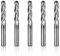 Genmitsu 5pcs Ball Nose End Mills CNC Router Bits, 1/4 Shank Tungsten Steel CNC Cutter with 3-Flute Carving Bit Set, 3” Overall Length, TiAlN Coated, for Aluminum, Metal, Plastic, MDF, Wood, 3BNC05