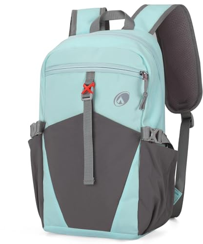 Outplea Liten vandringsryggsäck 12 l lätt, reseryggsäck vattentålig, ledig dagväska för skola utomhus resor promenader cykling kvinnor män barn, gRÖN, 40*26*13 cm / 15.7*10.2*5.1 inches