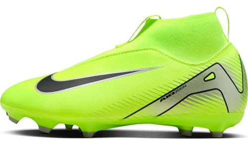 Nike Jr. Mercurial Superfly 10 Academy MG High-Top jüngere/ältere Kinder Fußballschuh, Volt/Black, 36.5 EU
