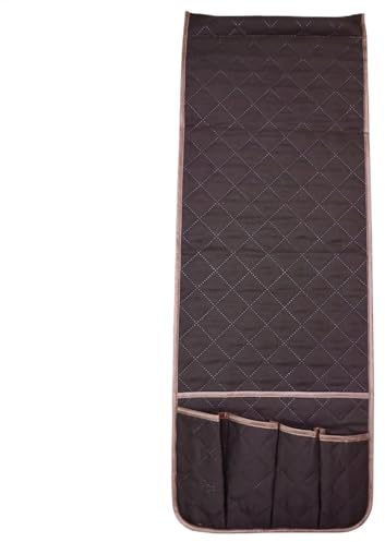 Vuggdt Soporte para mando a distancia de sofá, organizador de reposabrazos reclinable de 5 bolsillos individuales, soporte para control remoto de sofá, color borgoña, para sofá reclinable