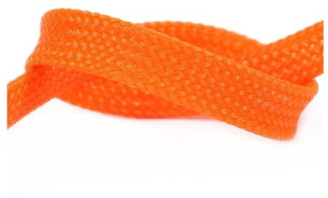 1~50m Orange PET Braid Sleeve 2/4/6/8/10/12/14/16/20/25/30/40mm High Density Snake Skin Sleeving Wrap Sheath For Electric Cables(30MM_20 METERS)