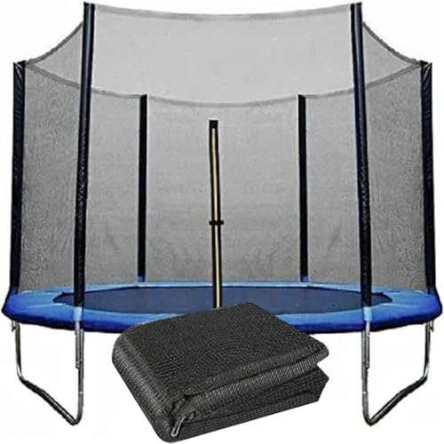 Trampolin, Komplettset mit Sicherheitsnetz, 6ft 8ft 10ft 12ft Randabdeckung & Zubehör, Kindertrampolin Gartentrampolin Belastbarkeit(14ft-6 Poles)