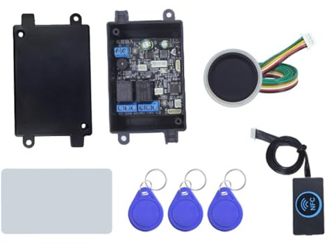 Luobannm Contrôleur D'Accès par Empreinte Digitale avec Module de Contrôle de Verrou Électrique NFC, Relais de Contrôle, Interrupteur D'Induction de Carte IC pour Déverrouillage de Vélo DIY S3