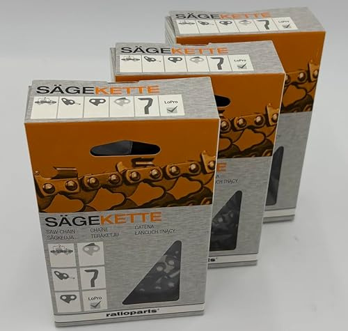 Sabel GmbH, 3x Sägekette 325, 1,5 mm, Halbmeißel, 64 TG, Ersatzkette