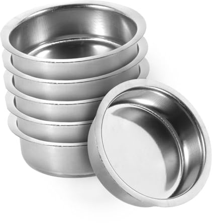 FONDOTIN 6 Pezzi Ciotola Porta Incenso in Acciaio Inossidabile per Bruciatore Censer Elegante Design Mediorientale Uso Casa e Ufficio