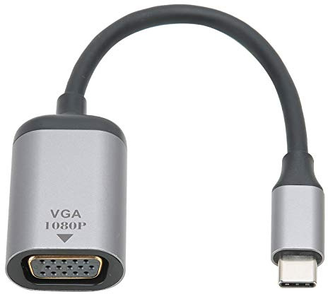 ETYUDPABV Type - C Male to VGA Adapter, Wireless Display Converter Cable, 1080P@60Hz Aluminum Alloy Short Cable with VGA Female Port for Android OS X Devices