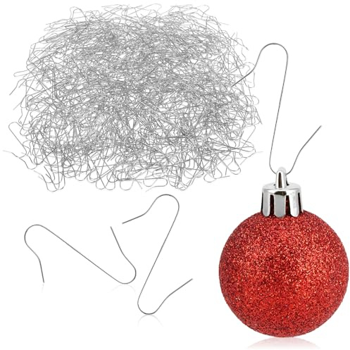 com-four® 600x Haken für Weihnachtsbaumschmuck, Schnellaufhänger | Doppelhaken für Weihnachtsbaum-Deko - Christbaumkugel-Aufhänger, Baumhaken als Deko-Anhänger