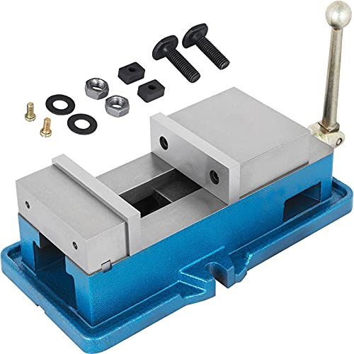 Happybuy 4 Inch ACCU Lock Down Vise Precision Milling Vise 4 Inch Jaw Width Drill Press Vise Milling Drilling Machine Bench Clamp Clamping Vice(4)
