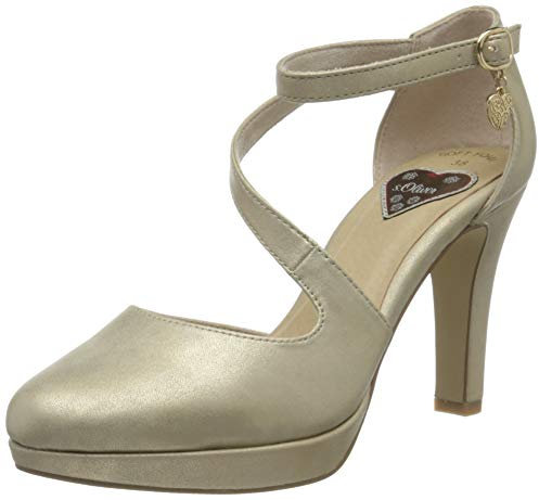 s.Oliver 5-5-24440-34, Damen Riemchenpumps, Pink (Rose METALLIC 519), 40 EU (6 UK)