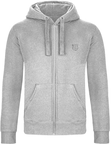 Gennadi Hoppe Chaqueta de entrenamiento con capucha para hombre, gris claro, L