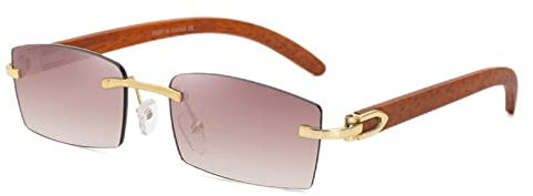 QTZTZ Sonnenbrillen Herren Sonnenbrillen Damen Buffs Sonnenbrillen Brillengestell randlose quadratische Sonnenbrille,g
