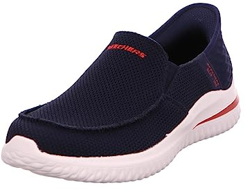 Skechers Delson 3.0 Cabrino Slipper für Herren, Marineblauer Strick, 41 EU
