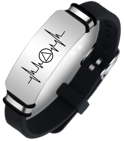 KBNSUIAN Wiederherstellung Schmuck Alkoholiker Anonyme AA NA Jubiläum Ermutigung Armband Inspiration Nüchternheit Triangel Herzschlag Armreif Wiedergewinnung Geschenke für Nüchtern