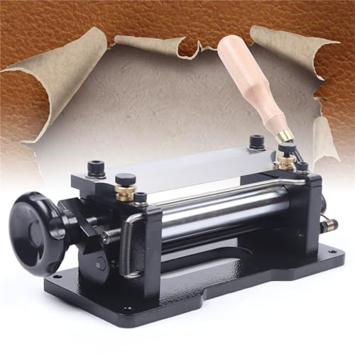 KEESUNG Máquina de pelado de cuero, máquina de pelar piel manual de Paring Skiver Piel Skiving DIY Máquina de procesamiento de cuero cuero máquina de división cuero cuero cuero vegetal
