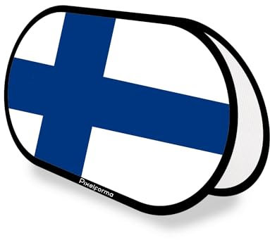 Supporto pubblicitario ovale Bandiera della Finlandia 70x120cm