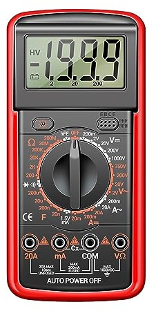 nmbhus Multimètre Digital 1999 Comptes Multimètre Numérique Testeur De Tension De Courant Ca/CC Compteur De Test Électrique Multimètre Analogique Professionnel (Color : Orang Pro)