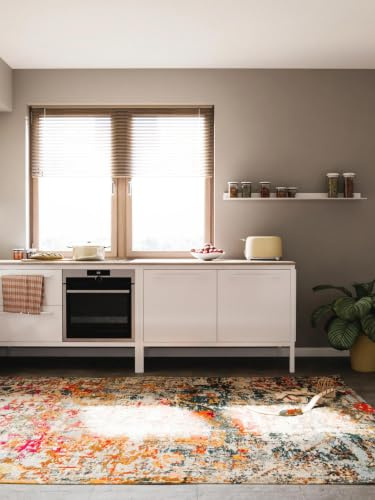 benuta Nest Vintage Teppich Casa - Mehrfarbig 140x200 cm - Teppich für Wohnzimmer, Schlafzimmer und Flur - Pflegeleicht - Fußbodenheizung Geeignet