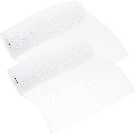 ULDIGI 2rollen Dekoratives Metallic-mesh-ribbon Yards Für Geschenkverpackungen -bastelprojekte Hochzeiten Und Festivals Und Regenbogenfarben