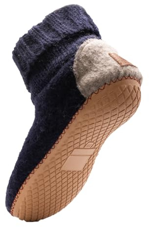 Tibetan Socks Handmade Wool Felt Slipper Shoe with Memory Foam and Rubber Sole, M