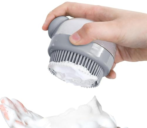 Hundeshampoo Bürste, Hunde Waschbürste für Shampoo, Haustier Badebürste mit Shampoospender, Kurzhaar Katzenkamm, Massage Haarbürste für Katzen und Hunde Dusche