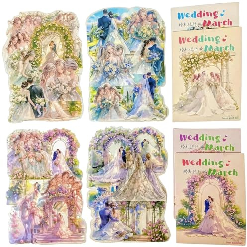 TIAMECH Wedding March Bride Dress PET Stickers