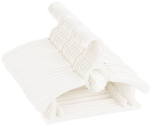 20 Stück Babykleiderbügel Antirutsch, Ausziehbare Kinderkleiderbügel Verstellbar 29-37cm mit Stapelbaren Bärchen-Haken, Platzsparende Kunststoff Kleiderbügel Weiß für Babys und Kinder