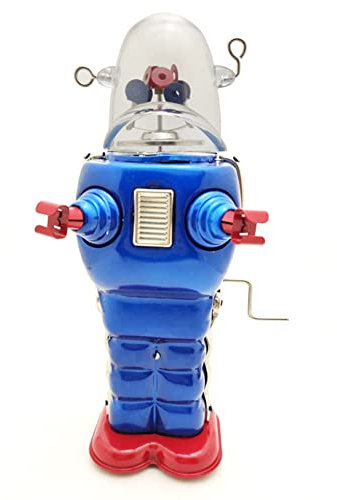 AYUNJIE Wind Up Toy TR2007 Space Robot Tin Toy Nostalgic Theme Personality Ornaments Vintage Kids Gift for Boys Girls Parent-Child Interaction