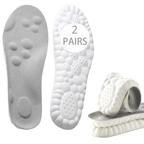 2 Pares Plantillas hombre Mujer football Plantillas deportivas hombre Mujer Zapatillas de Trabajo y Calzado de Uso Diario Comodidad Superior y Absorción de Impactos con Tecnologí a