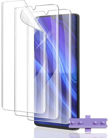 Euukzzea Schutzfolie für Huawei P30 Pro, 3 Stück Hydrogel Folie Klar HD Weich TPU Displayschutzfolie, Fingerabdruck-ID Unterstützen Anti- Kratzer Anti-Blasen Displayschutz