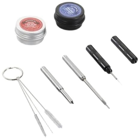 Kit d'outils de nettoyage de peinture à l'aérographe, kit nettoyage pistolet à peinture nettoyeur d'aérographe 6 pièces pour divers aérographes, accessoires ' avec clé buse
