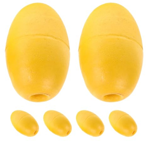 DIYEAH Lot de 6 Bouées de Kayak Jaunes Flottantes, Bouées de Marquage D'ancre Résistantes à l'eau Salée, Flotteurs pour Ancrage Sécuritaire en Sports Nautiques et Activités de Plein Air