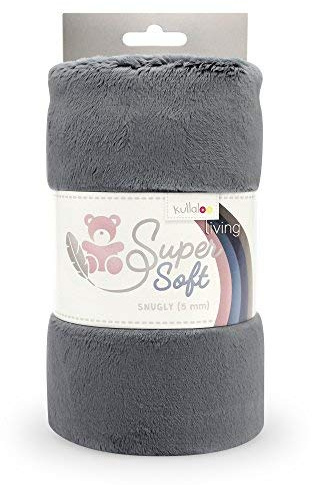 SB-Pack Ultraweicher Microfaser-Plüsch Stoff SNUGLY, 5mm Florlänge, spielzeugtauglich, in schicker Banderole (ash grey)