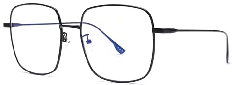 JM Lunettes Optiques Anti Lumière Bleue Designer Mode Cadre en Métal Lunettes de Vue Polygone Protection des Yeux Femmes