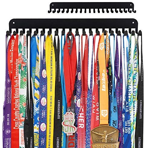 Miayork Runner Medal Hanger Display - Sturdy Marathon Medal Display Easy to Install-Race Medal Holder Wall Hanger for Sports Gymnastic,Soccer,Runner,Wrest,Football,Basketball