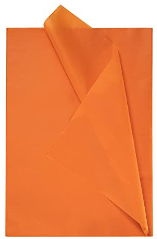 Ainmto 50 Blatt Orange Decoupage Seidenpapier, Geschenkpapier Seidenpapier - 50x70 cm