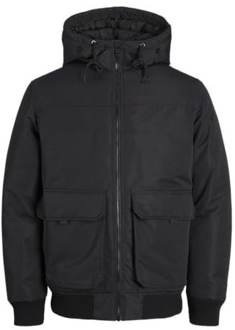 JACK&JONES PLUS herr JJCONSTRUCT Bomber PLS bomberjacka, svart, 3XL, svart, 3XL
