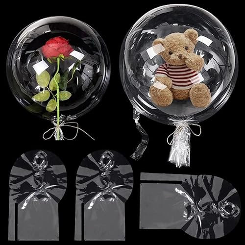 Mordely Wide Mouth Bobo Balloons 30 Inch - Clear Balloons to Fill with Confetti & Toys for Kids Birthday Party Decorations, Baby Showers, Teens Events (10PCS)