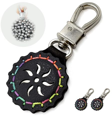 Runzkzy Fionda Fibbia Magnetica Forte per Munizioni per Fionda, Palla d'Acciaio e Palla Cuscinetto, Ciondolo Magnetico in Pelle con Palla d'Acciaio, Supporto per Munizioni con Magnete (Pacchetto B)
