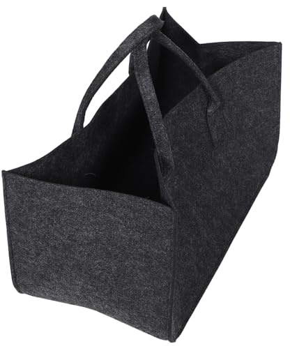 DEARMAMY 2pcs Foldable Felt Vegetable Planting Bag Large Capacity Handles for Indoor Firewood Box